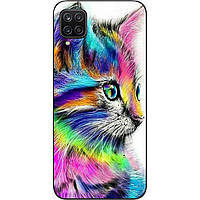 Силіконовий чохол для Samsung A12 Galaxy A125F з картинкою Різнобарвний котик