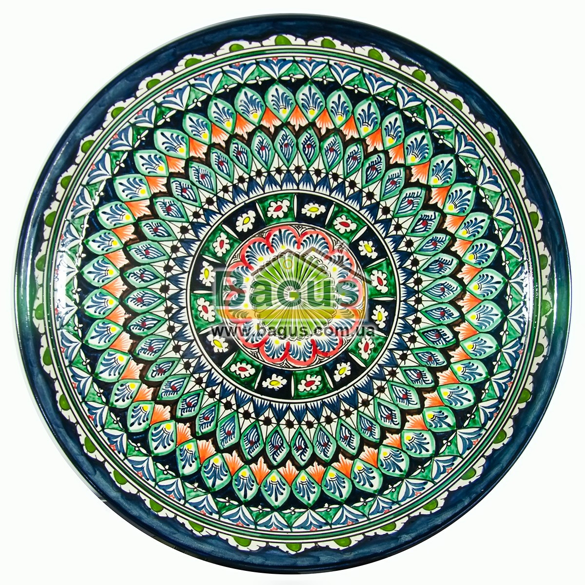 Ляган узбецький (тарілка вузбекська) діаметр 45 см ручна робота 4505-15