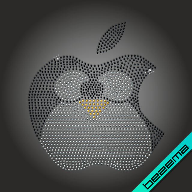 Термотрансфер на гольфи Apple (Скло,3мм-н.,3мм-біл.,3мм-чер.)