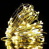 Гірлянда РОСА на катушці нитка 500LED, 220В, 50метров, 8 режимів + USB, Теплий Білий колір, фото 2