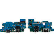 Нижня плата Samsung A305 A30 2019 з роз'ємом зарядки, навушників і мікрофоном сервісний оригінал із розбирання