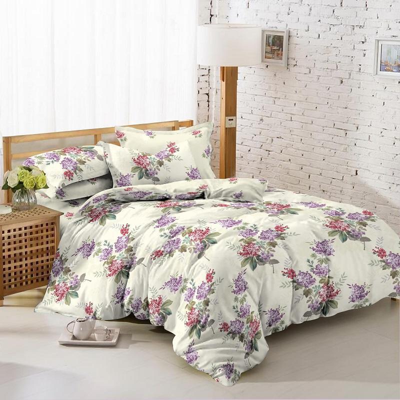 Постільна білизна Королева Ночі (Ранфорс) | Двоспальний комплект | 50х70 | Бузок на світлому, фото 1