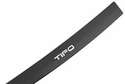 Накладка на бампер з загином Fiat Tipo седан з 2016 р. (Nataniko Carbon)