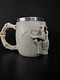 Кружка Череп 400 мл — 3D келих із нержавіючої сталі та епоксидної смоли, фото 2