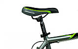 Велосипед гірський алюмінієвий 26' Comanche Prairie Comp M 20", сріблястий-зелений, фото 4