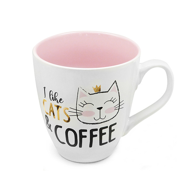 Кружка керамічна Stenson "I love cats&coffee, 550 мл S