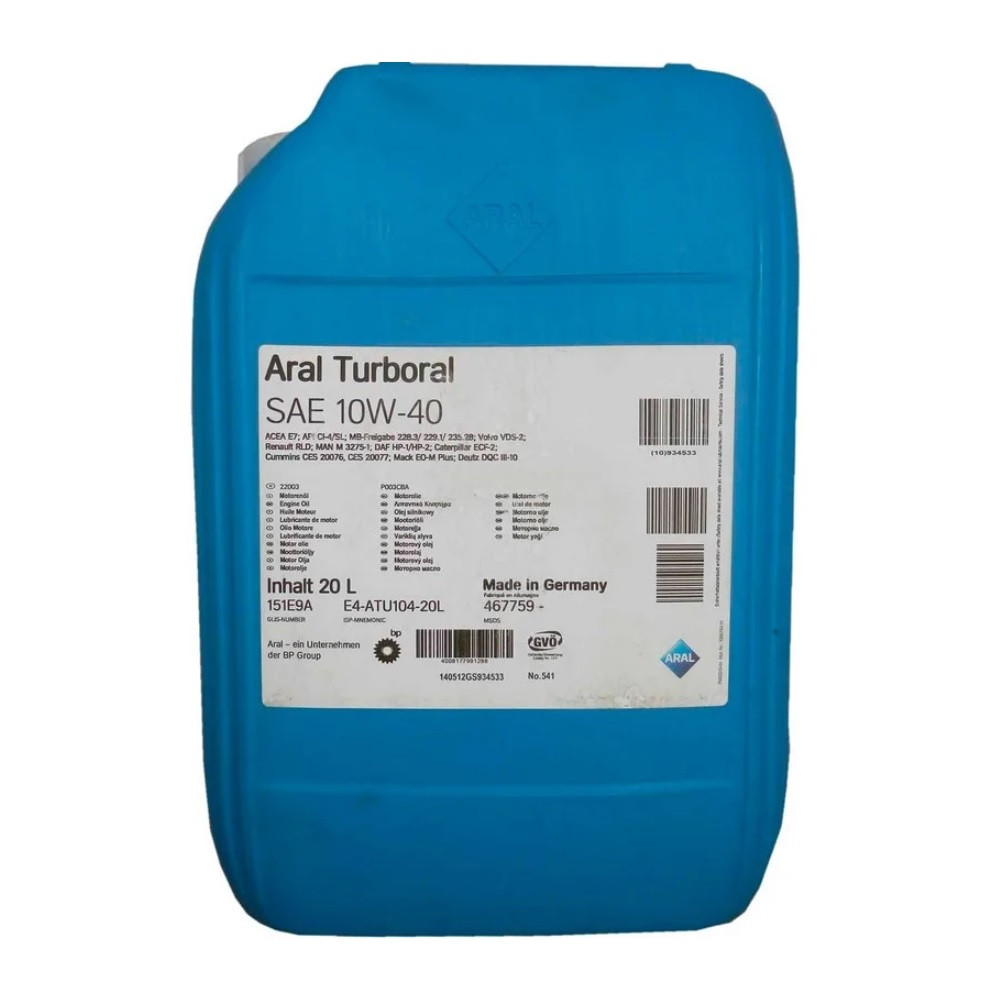 Моторне масло Aral Turboral 10W-40 20 л