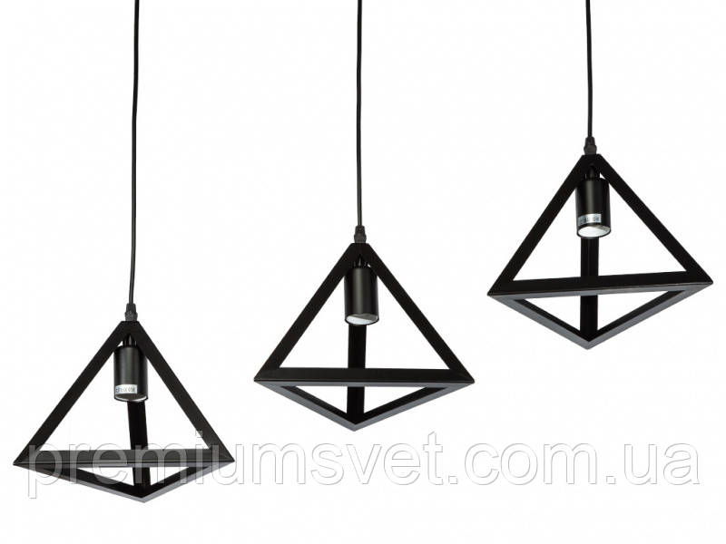 Люстра на кухню в стилі скандинавський лофт колір сірий 18272/3 GREY V GLD, фото 1