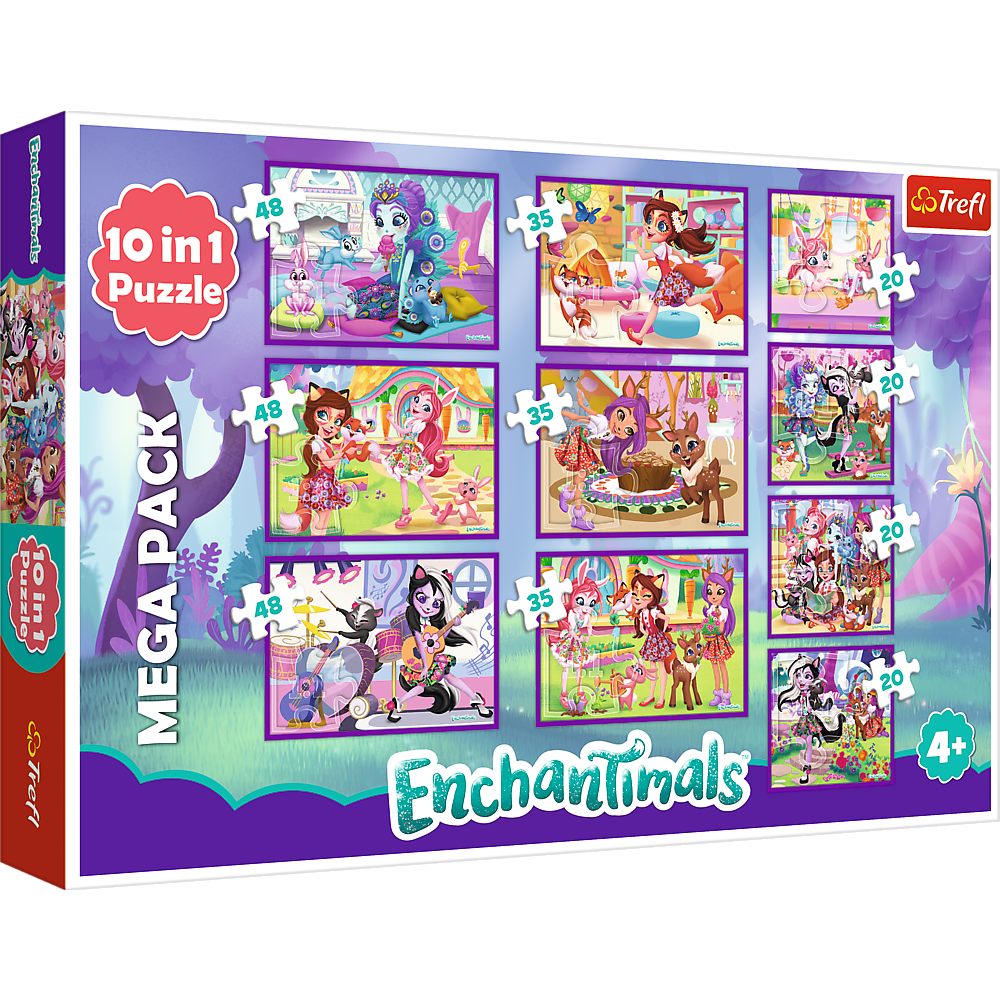 Пазли Пригоди Енчентімалс Mattel Enchantimals 10в1 Trefl 90354
