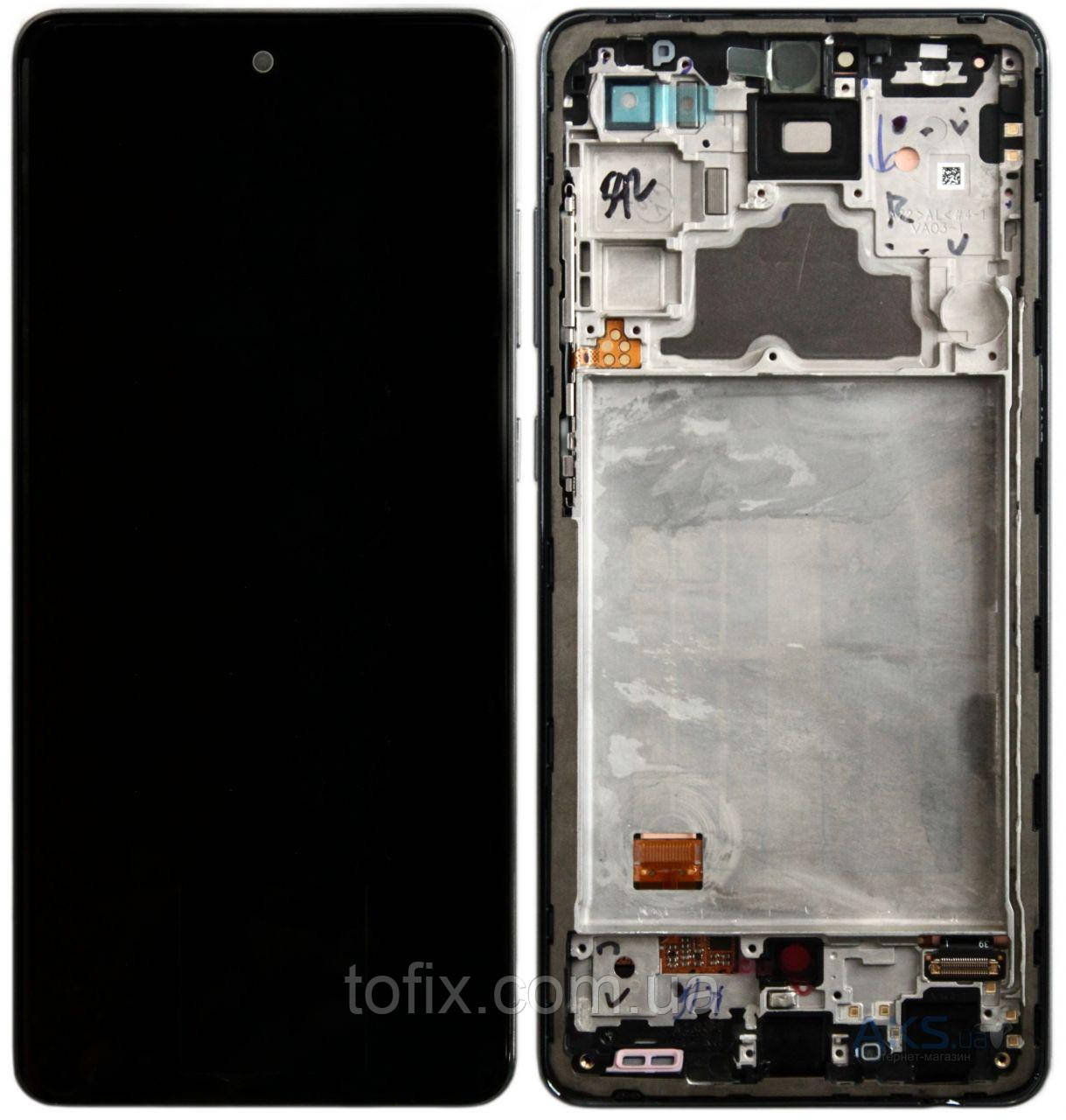 Дисплей для Samsung Galaxy A72 (A725, A726) модуль (екран) з чорною рамкою, сервісний оригінал (GH82-25541A)