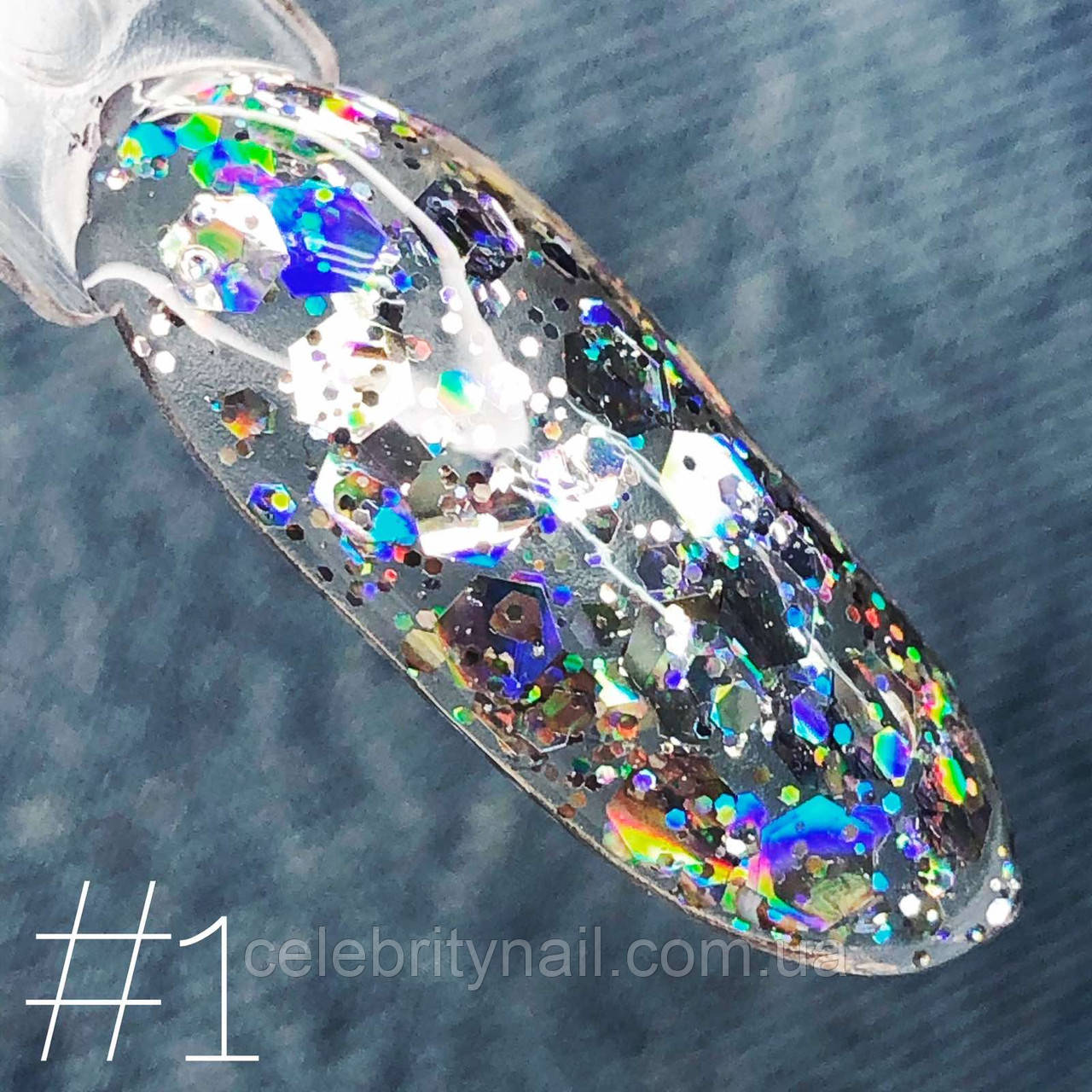 Гліттер гель Saga Galaxy Glitter № 1, 8 мл