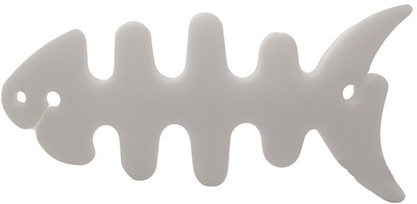 Силіконова котушка Drobak Fish Bones Big для навушників White (212624)