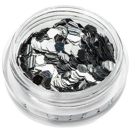 Шестигранники IR005, серебро 2 мм, фото 1