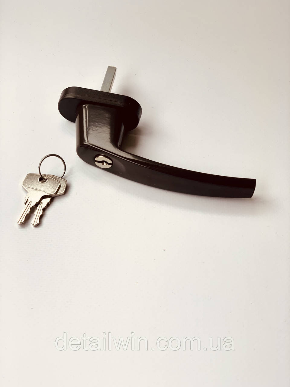 Ручка оконная с ключом для пластикового окна с замком Medos Victory антидетка коричневая - фото 4 - id-p1430647134