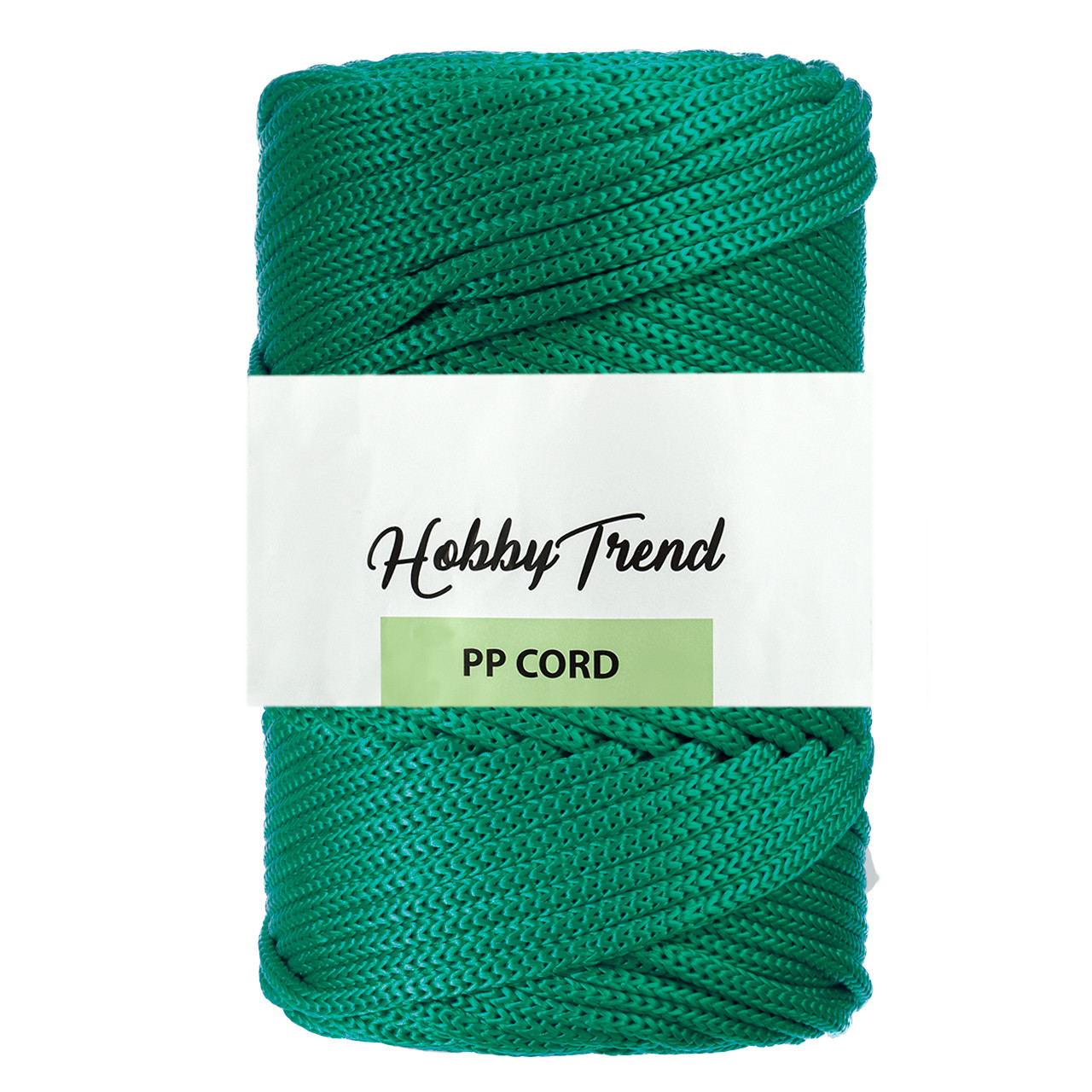 Шнур поліпропіленовий Макраме Hobby Trend. Зелений 500г, 120м, 5 мм