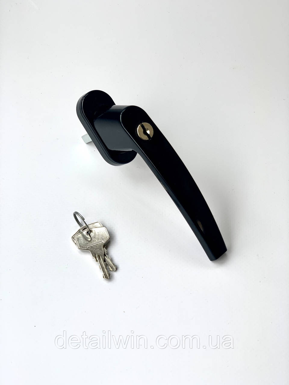 Ручка оконная с ключом для пластикового окна Medos Victory с замком черная - фото 2 - id-p1430650361