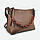 Жіноча сумка з ланцюгом світло-коричнева шкіряна 15160, фото 2