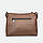 Жіноча сумка з ланцюгом світло-коричнева шкіряна 15160, фото 8