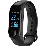 Фитнес браслет Smart Band M3 (1:1) с защитой от пыли Умные Фитнес часы для спорта фитнеса Чёрный