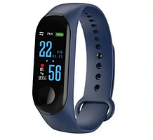 Фитнес браслет Smart Band M3 (1:1) с защитой от пыли Умные Фитнес часы для спорта фитнеса Синий