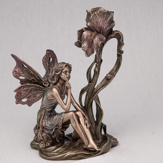 Статуетка-свічник Фея з квіткою 20 см VERONESE