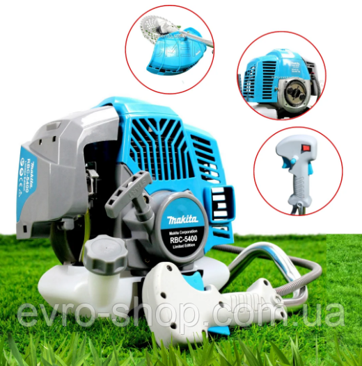 Мотокоса Makita RBC-5400 Limited Edition (5.4 кВт, 2-х тактний) Комплектація "ЕКО". Бензокоса Макіта, фото 1