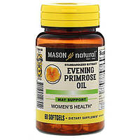 Масло вечерней примулы 60 капс для женского здоровья Mason Natural USA