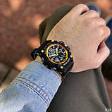 Чоловічі спортивні годинник Sanda 759 Black-Gold, фото 4