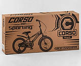 Велосипед дитячий двоколісний Corso R-18012 18" зростання 110-130 см вік 5 до 8 років, чорно-червоний, фото 3