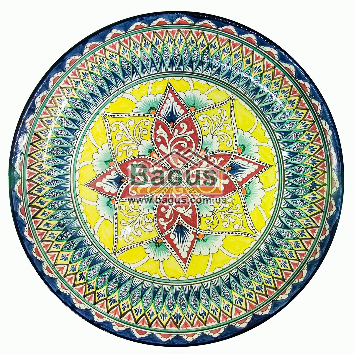 Ляган узбецький (тарілка вузбекська) діаметр 55 см ручна робота 5506-19