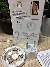 -17% Зарядний Apple Iphone 5W Кабель + Блок USB Power Adapter Lightning to USB Cable вилка EU, фото 3