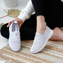 Кросівки жіночі білі сітка, фото 3