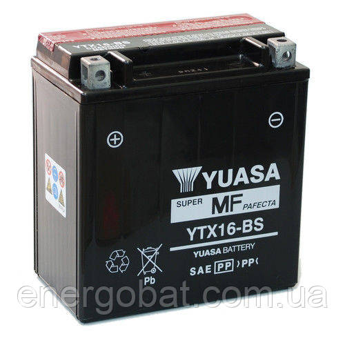 Мото аккумулятор YUASA YTX16-BS - фото 1 - id-p214002402