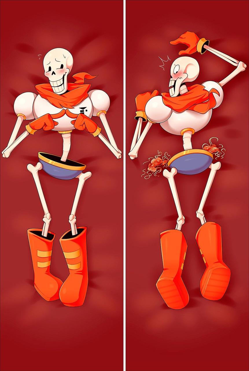Дакiмакура 150 х 50 см Папірус Андертейл Санс Undertale Papyrus Sans Подушка з наволочкою