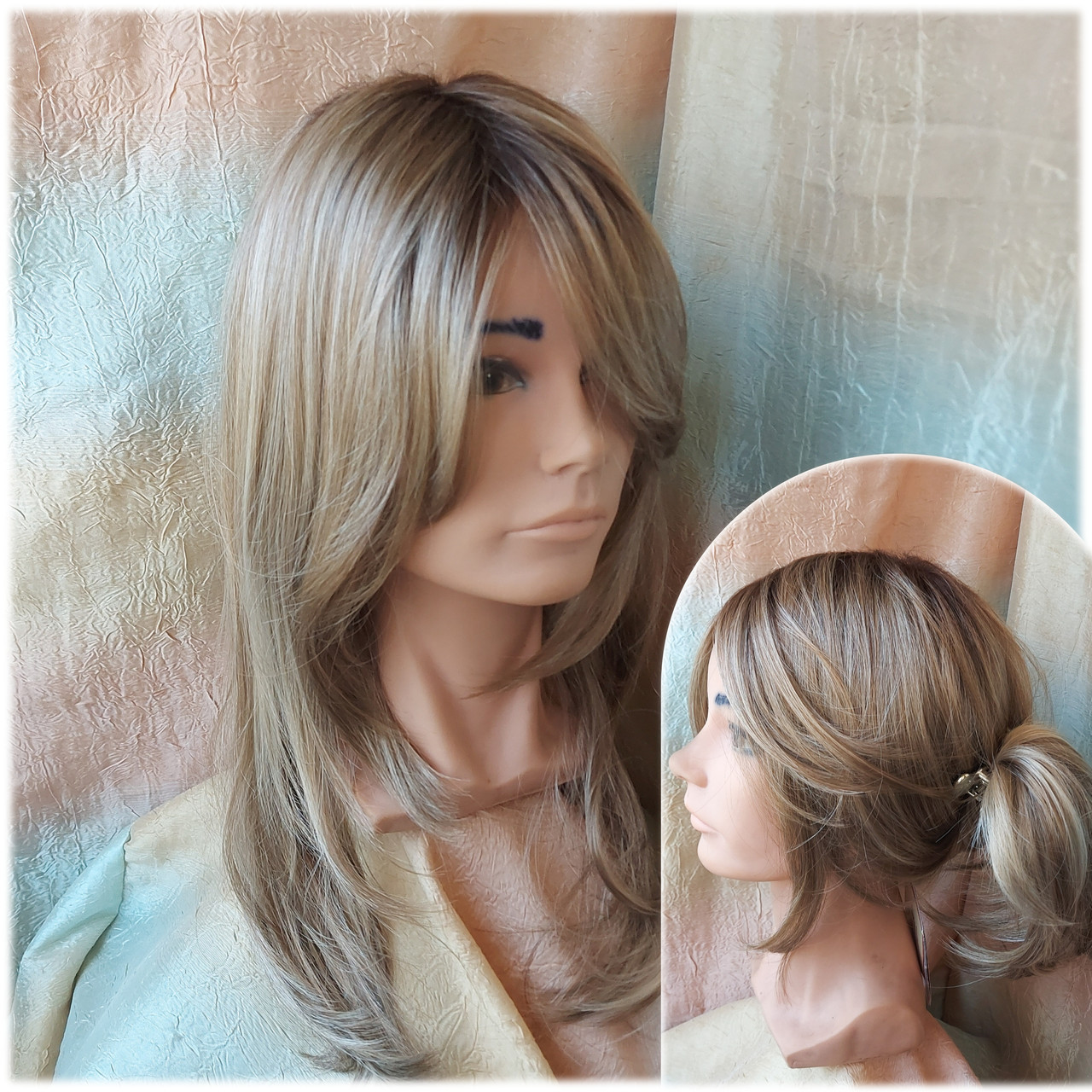 Перука омбре довгий хвилястий карамельний з корінням 1625G(Y)-Y928H, фото 1