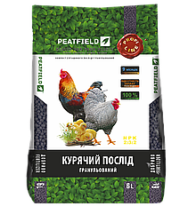 Добриво курячий послід Peatfield (сухий гранульований), 6 л