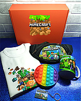 Подарунковий BOX Майнкрафт 5 в1. Minecraft товари. Найкращий подарунок дитині.