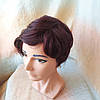 Перука коротка з натурального волосся ассметричний піксі KRISTI-99Т, фото 5