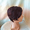 Перука коротка з натурального волосся ассметричний піксі KRISTI-99Т, фото 6