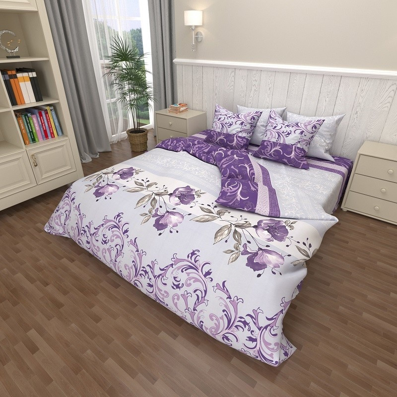 Двоспальна підковдра (Бязь) | Підковдра від виробника "Королева Ночі" | 175х215 | Квітковий візерунок, фото 1