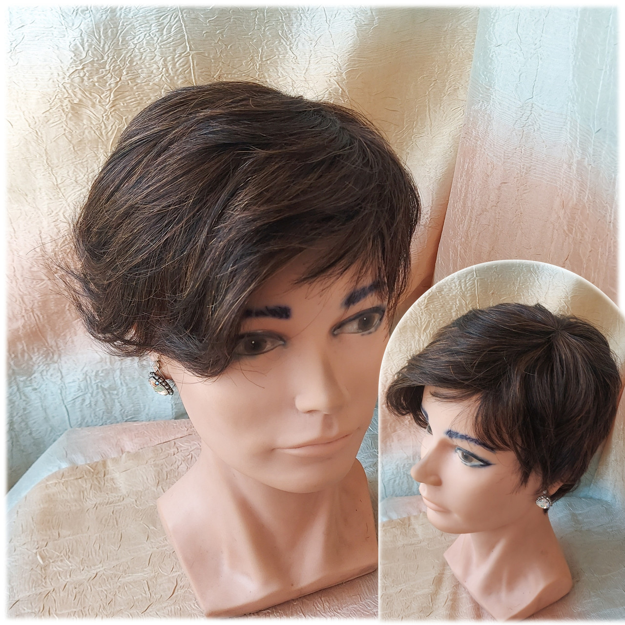 Перуки з натуральних волосся ассметричный пікс короткий KRISTI-1В/30, фото 1