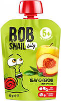 Пюре яблоко персик Улитка Боб Bob Snail, 90 г