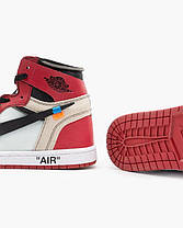Кросівки Nike Air Jordan 1 Retro High Off-White University Blue, фото 5