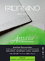 Бумага для акварели Fabriano Artistico 100% хлопок ROUGH B2 56*76см, 300г крупное зерно 65900043