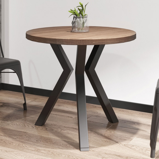 Стіл обідній Свен-3 з круглою стільницею ТМ Метал-Дизайн