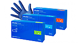 Перчатки нітрилові неопудринні сині NITRYLEX BLUE 100шт (50пар), розмір M, фото 3