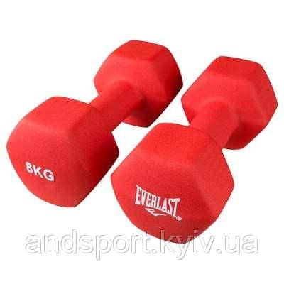 Гантелі Everlast, 8 кг х 2 шт, червоний.