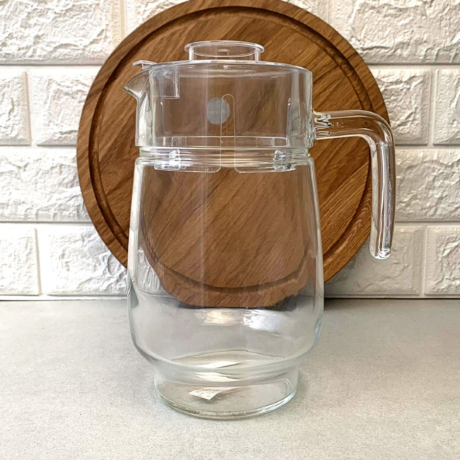 Глечик гладкий з прозорою кришкою Luminarc Tivoli 1600 мл (N1105)