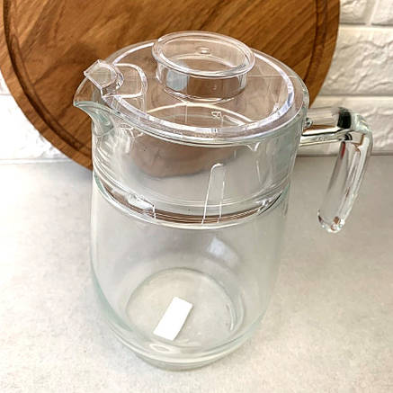 Глечик гладкий з прозорою кришкою Luminarc Tivoli 1600 мл (N1105), фото 2