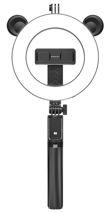 Тримач з кільцевим освітленням BOROFONE BY6 Perfect Pic, чорний, фото 1